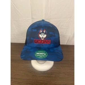 UConn Huskies Legacy Remepa Blue Camo Adjustable Hat NCAA Performance Cap